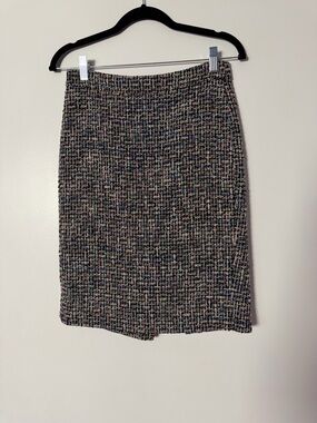 J. Crew Multicolor Tweed Pencil Skirt in Black, Blue, Pink